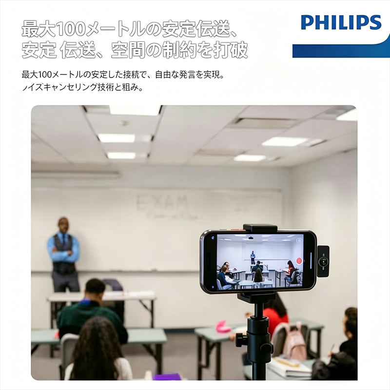 飞利浦VTR6710领夹麦克风|一拖二|充电仓 iOS版
